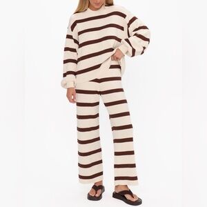 Show Me Your Mumu Driftwood Stripe Knit Lounge Set Samson Pants Pismo Sweater